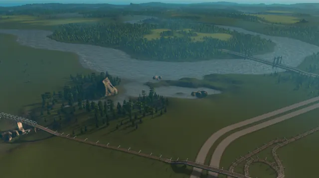 Swamplands map preview, Cities: Skylines