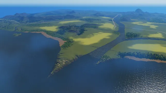 Green Peaks map overview in Cities: Skylines