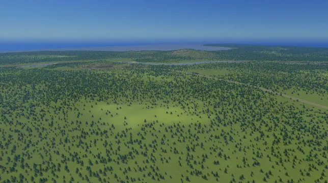 The Dust Bowl map overview in Cities: Skylines