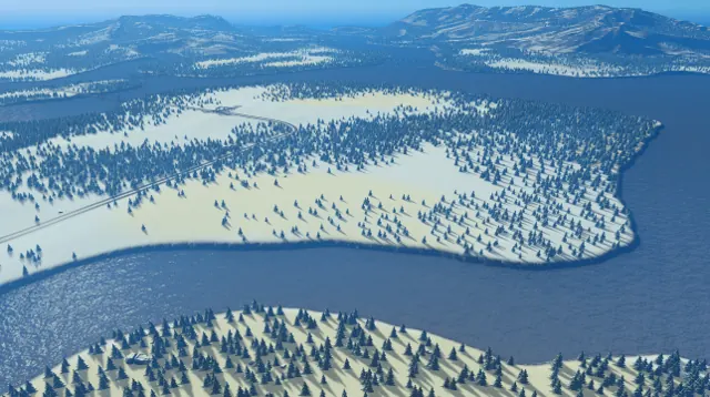 Frosty Rivers map preview, Cities: Skylines