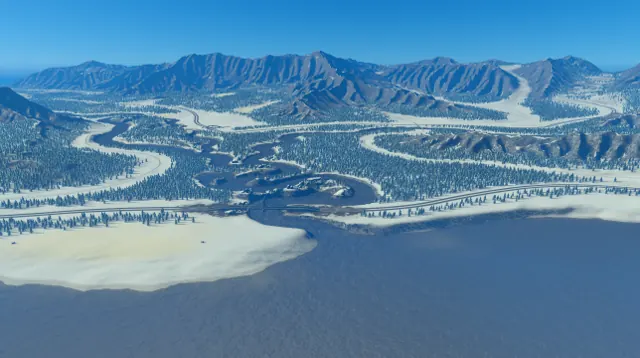 Frozenshire map preview, Cities: Skylines
