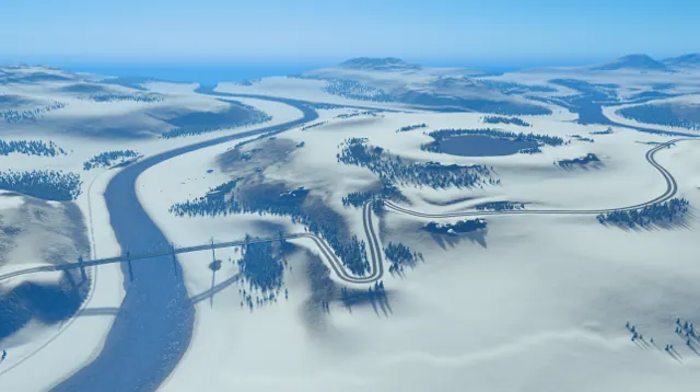 Winter Hills map preview, Cities: Skylines