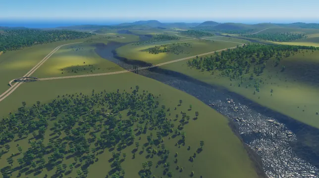 Foggy Hills map overview in Cities: Skylines