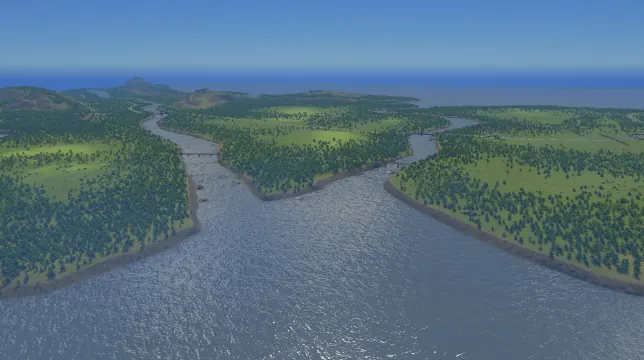 Shady Strands map overview in Cities: Skylines
