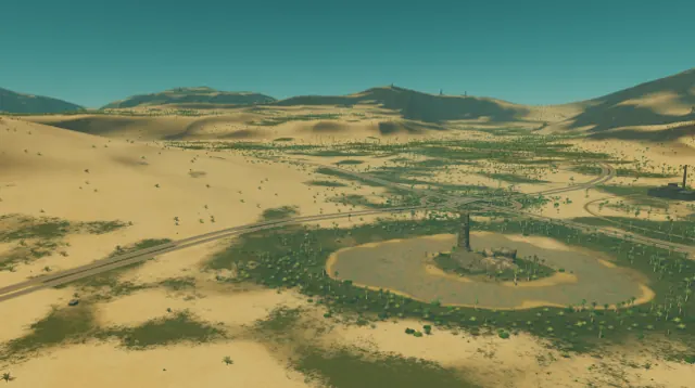 Desert Oasis map preview, Cities: Skylines
